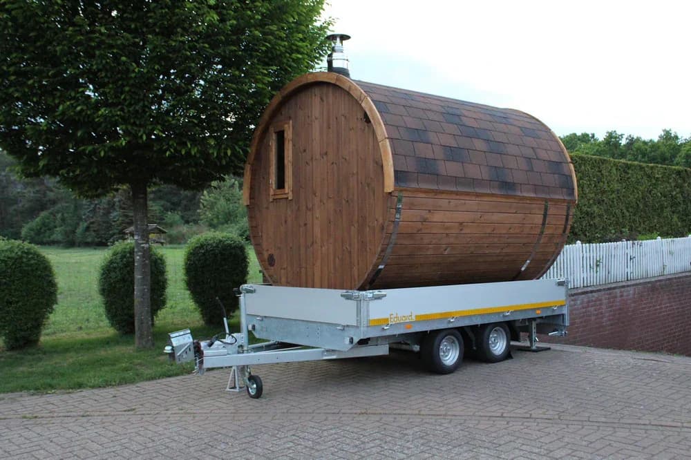 Mobile Bio-Sauna Wellness auf Anhänger